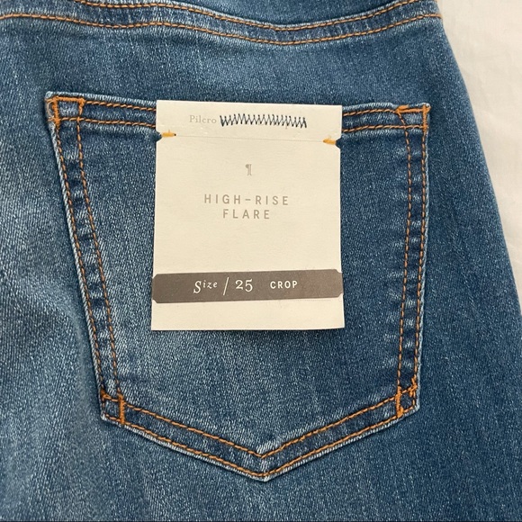 NWT Anthropologie Pilcro and the Letterpress High Rise Flare Crop Jeans Size 25 - Picture 5 of 16